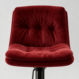 Adjustable Swivel Bar Stool - Velvet Counter Height Chair with Backrest - StoolTopia