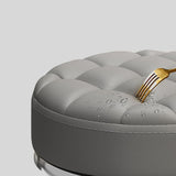 Adjustable Swivel Salon Stool - Leather Seat with 360° Rotation & Wheels - StoolTopia