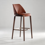 American Solid Wood Bar Chairs for Bar Furniture Modern Minimalist Front Desk Chair Nordic Designer Light Luxury High Bar Chair - StoolTopia
