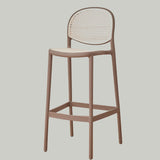 Nordic Bar Chair Family Backrest High Chair In The Ancient Style Rattan Woven Bar Chair Modern Simple Bar Chair