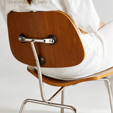 Bentwood Dining Chair - Molded Plywood Seat & Chrome Legs - StoolTopia