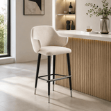 Black Bar Counter Stool Home Casual Cafe Furniture Stainless Steel Base Metal Custom High Bar Chairs leather Modern Bar Stools - StoolTopia