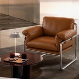Modern Retro Lounge Armchair – Chrome Frame | StoolTopia