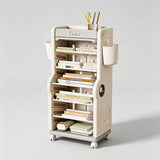 Children’s Multi-Tier Rolling Bookshelf – Cute Cartoon Storage Rack with Adjustable Shelves & Side Pockets - StoolTopia