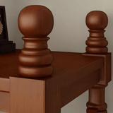 Classic European Solid Wood Display Shelf – Turned Column Storage Rack - StoolTopia