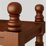 Classic European Solid Wood Display Shelf – Turned Column Storage Rack - StoolTopia