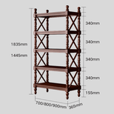 Classic European Solid Wood Display Shelf – Turned Column Storage Rack - StoolTopia