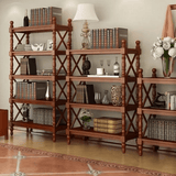 Classic European Solid Wood Display Shelf – Turned Column Storage Rack - StoolTopia