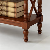 Classic European Solid Wood Display Shelf – Turned Column Storage Rack - StoolTopia