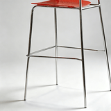 Clear Acrylic Bar Stool with Chrome Frame | Modern Transparent High Stool | Y2K Style - StoolTopia