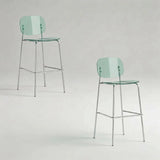 Clear Acrylic Bar Stool with Chrome Frame | Modern Transparent High Stool | Y2K Style - StoolTopia