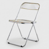 Clear Acrylic Folding Chair | Modern Transparent Dining Chair | Space - Saving Design - StoolTopia