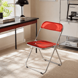 Clear Acrylic Folding Chair | Modern Transparent Dining Chair | Space-Saving Design - StoolTopia