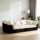 Cloud - Like Compressed Fabric Sofa, 32D High Resilience Sponge - StoolTopia