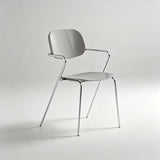 Contemporary Acrylic Armchair - Stylish Dining & Café Chair with Chrome Frame - StoolTopia