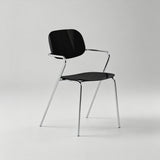 Contemporary Acrylic Armchair - Stylish Dining & Café Chair with Chrome Frame - StoolTopia