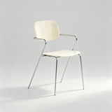Contemporary Acrylic Armchair - Stylish Dining & Café Chair with Chrome Frame - StoolTopia