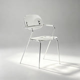 Contemporary Acrylic Armchair - Stylish Dining & Café Chair with Chrome Frame - StoolTopia