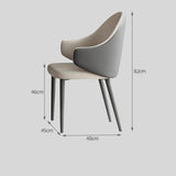 Contemporary Dual - Tone Leather Armchair - Modern Dining Chair with Comfort Design - StoolTopia