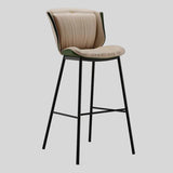 Contemporary Padded Bar Stool with Sleek Metal Legs for Modern Spaces - StoolTopia