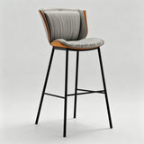 Contemporary Padded Bar Stool with Sleek Metal Legs for Modern Spaces - StoolTopia