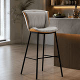 Contemporary Padded Bar Stool with Sleek Metal Legs for Modern Spaces - StoolTopia