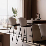 Contemporary Padded Bar Stool with Sleek Metal Legs for Modern Spaces - StoolTopia