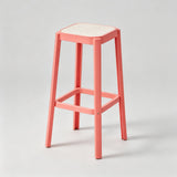 Contemporary PP Bar Stool with Textured Seat – Modern Minimalist Design - StoolTopia