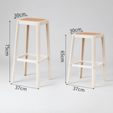 Contemporary PP Bar Stool with Textured Seat – Modern Minimalist Design - StoolTopia