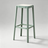 Contemporary PP Bar Stool with Textured Seat – Modern Minimalist Design - StoolTopia