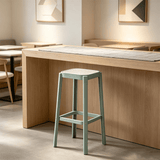 Contemporary PP Bar Stool with Textured Seat – Modern Minimalist Design - StoolTopia