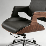 Contemporary Swivel Chair with Wooden Frame and High - Quality Upholstery - StoolTopia