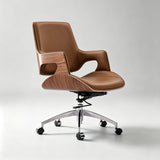 Contemporary Swivel Chair with Wooden Frame and High - Quality Upholstery - StoolTopia
