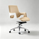 Contemporary Swivel Chair with Wooden Frame and High - Quality Upholstery - StoolTopia