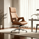 Contemporary Swivel Chair with Wooden Frame and High - Quality Upholstery - StoolTopia