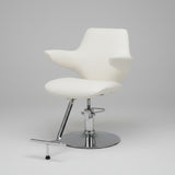 Contemporary Wing - Back Salon Chair – Hydraulic Stylist & Barber Studio Seating - StoolTopia