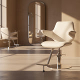 Contemporary Wing - Back Salon Chair – Hydraulic Stylist & Barber Studio Seating - StoolTopia