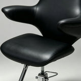 Contemporary Wing-Back Salon Chair – Hydraulic Stylist & Barber Studio Seating - StoolTopia