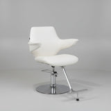 Contemporary Wing - Back Salon Chair – Hydraulic Stylist & Barber Studio Seating - StoolTopia