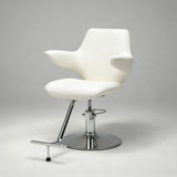 Contemporary Wing-Back Salon Chair – Hydraulic Stylist & Barber Studio Seating - StoolTopia