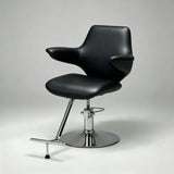 Contemporary Wing-Back Salon Chair – Hydraulic Stylist & Barber Studio Seating - StoolTopia