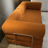 Convertible Corduroy Sofa Bed with Stainless Steel Frame - StoolTopia