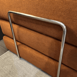 Convertible Corduroy Sofa Bed with Stainless Steel Frame - StoolTopia