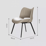 Curved Leather Dining Chair - Contemporary Style - StoolTopia