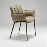 Customizable Premium Leather Armchair | Master Craftsmanship & Sleek Metal Legs - StoolTopia