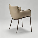 Customizable Premium Leather Armchair | Master Craftsmanship & Sleek Metal Legs - StoolTopia