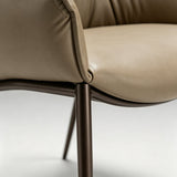 Customizable Premium Leather Armchair | Master Craftsmanship & Sleek Metal Legs - StoolTopia