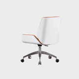 Dainty Tufted Swivel Office Chair with Adjustable Height, Chrome Base, 360° Rotation - StoolTopia