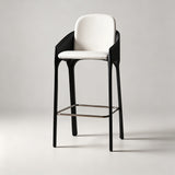 Dual-Tone Italian Modern Bar Stool – Saddle Leather Counter Chair for Kitchens, Bars & Cafés - StoolTopia