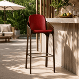Dual-Tone Italian Modern Bar Stool – Saddle Leather Counter Chair for Kitchens, Bars & Cafés - StoolTopia